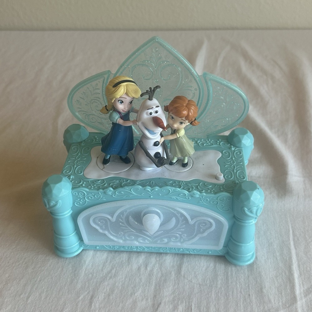 FROZEN Disney Jewelry Box Do You Want To Build A Snowman Animated Olaf Anna Elsa